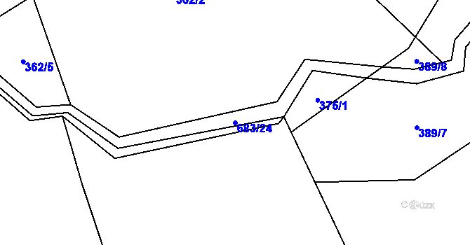 Parcela st. 683/24 v KÚ Drahkov, Katastrální mapa
