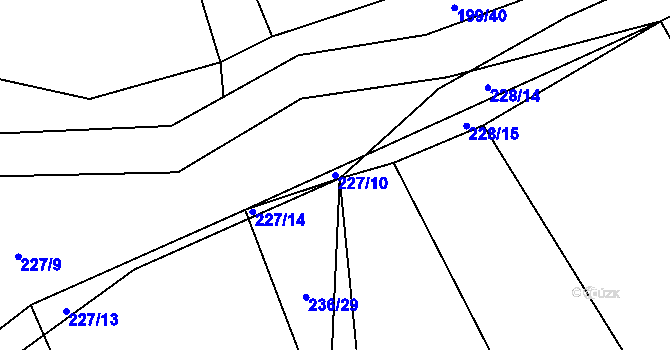 Parcela st. 227/10 v KÚ Drahkov, Katastrální mapa