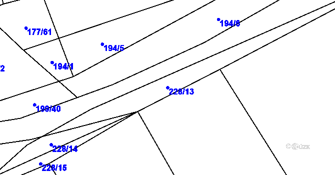 Parcela st. 228/13 v KÚ Drahkov, Katastrální mapa
