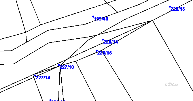 Parcela st. 228/15 v KÚ Drahkov, Katastrální mapa