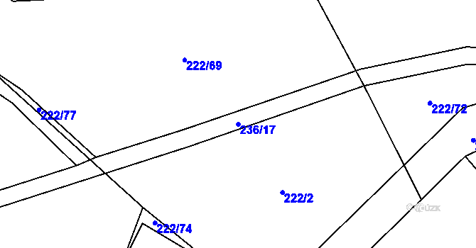 Parcela st. 236/17 v KÚ Drahkov, Katastrální mapa