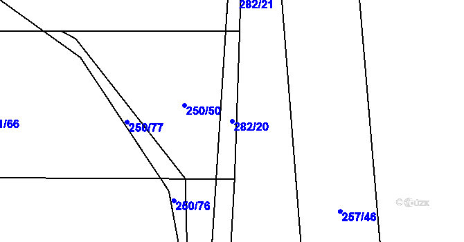 Parcela st. 282/20 v KÚ Drahkov, Katastrální mapa