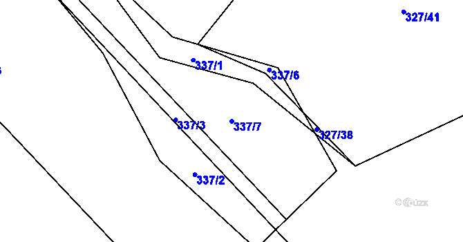 Parcela st. 337/7 v KÚ Drahkov, Katastrální mapa