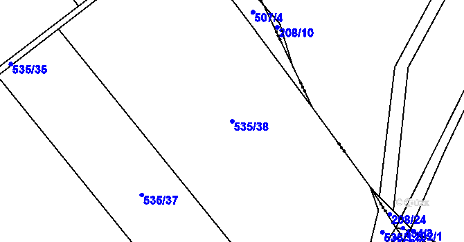 Parcela st. 535/38 v KÚ Drahkov, Katastrální mapa