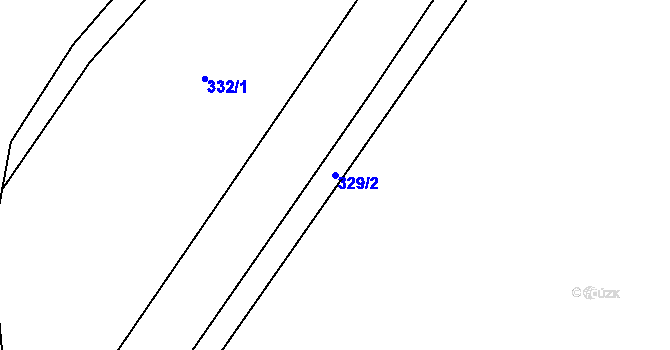 Parcela st. 329/2 v KÚ Drahobudice, Katastrální mapa