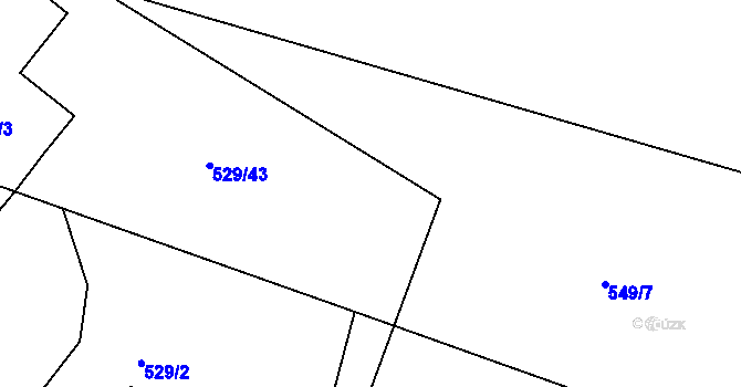 Parcela st. 529/4 v KÚ Drahobudice, Katastrální mapa