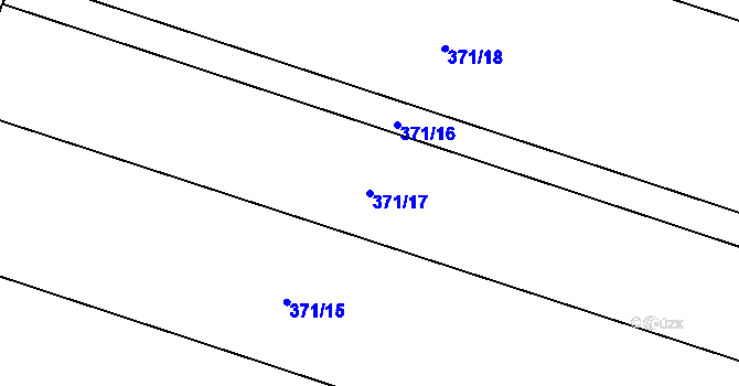 Parcela st. 371/17 v KÚ Drahobudice, Katastrální mapa