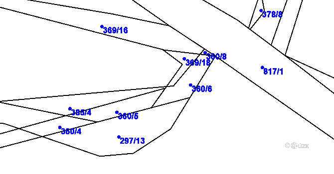 Parcela st. 385/7 v KÚ Drahobudice, Katastrální mapa