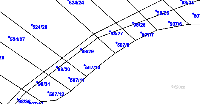 Parcela st. 507/9 v KÚ Drahobudice, Katastrální mapa