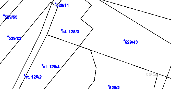 Parcela st. 529/24 v KÚ Drahobudice, Katastrální mapa