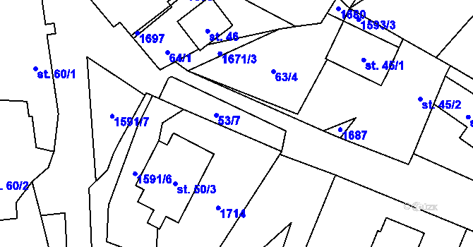 Parcela st. 50/4 v KÚ Drahobuz, Katastrální mapa