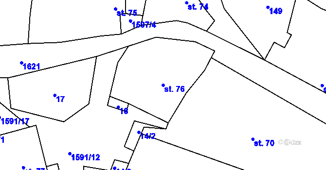 Parcela st. 76 v KÚ Drahobuz, Katastrální mapa