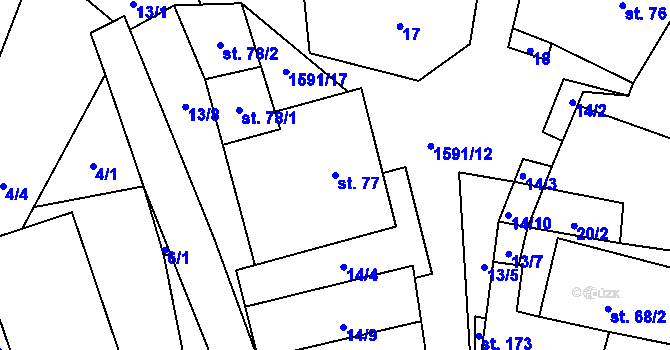 Parcela st. 77 v KÚ Drahobuz, Katastrální mapa