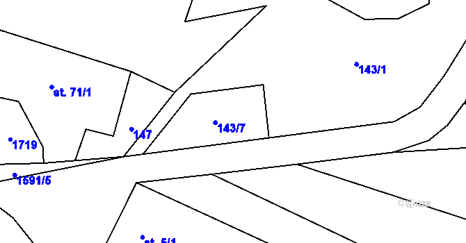 Parcela st. 149 v KÚ Drahobuz, Katastrální mapa