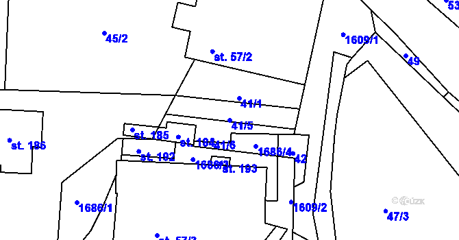 Parcela st. 41/5 v KÚ Drahobuz, Katastrální mapa