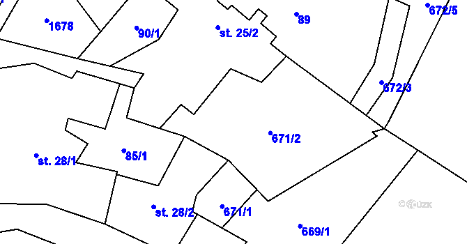 Parcela st. 87 v KÚ Drahobuz, Katastrální mapa