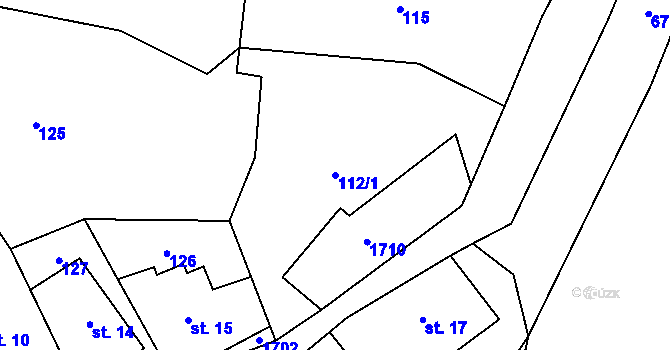 Parcela st. 112/1 v KÚ Drahobuz, Katastrální mapa