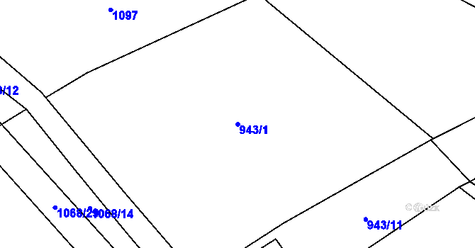 Parcela st. 943/1 v KÚ Drahobuz, Katastrální mapa