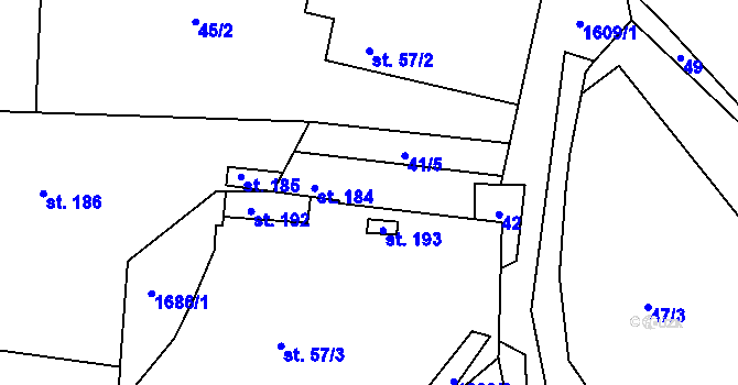 Parcela st. 41/6 v KÚ Drahobuz, Katastrální mapa