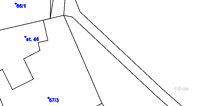 Parcela st. 205/21 v KÚ Pševes, Katastrální mapa