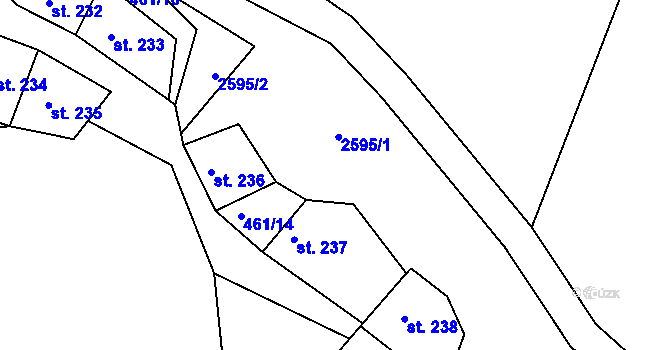 Parcela st. 2595 v KÚ Drahotěšice, Katastrální mapa
