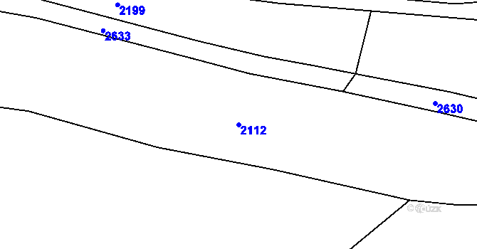 Parcela st. 2112 v KÚ Drahotěšice, Katastrální mapa
