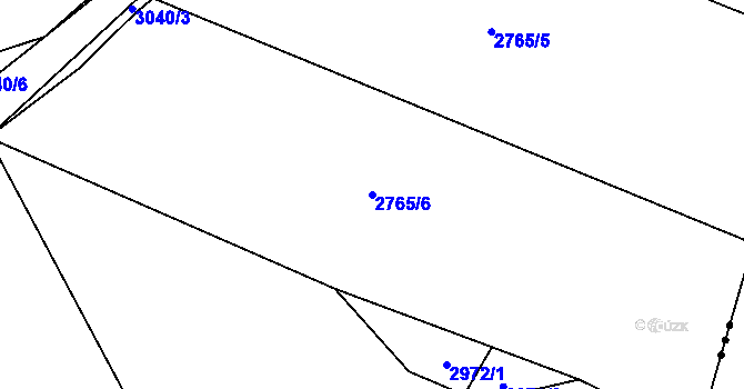 Parcela st. 2765/6 v KÚ Vlkov u Drahotěšic, Katastrální mapa