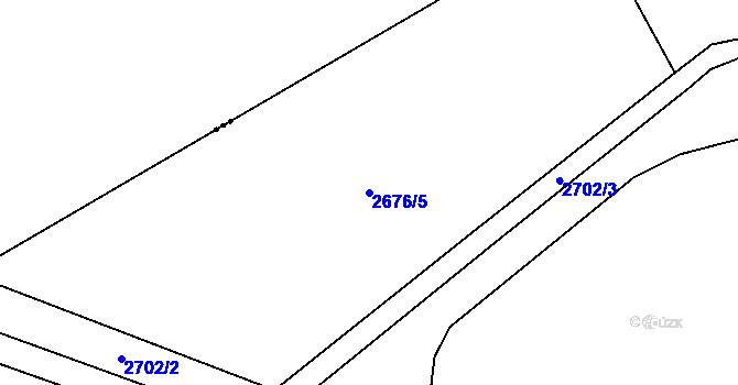 Parcela st. 2676/5 v KÚ Vlkov u Drahotěšic, Katastrální mapa