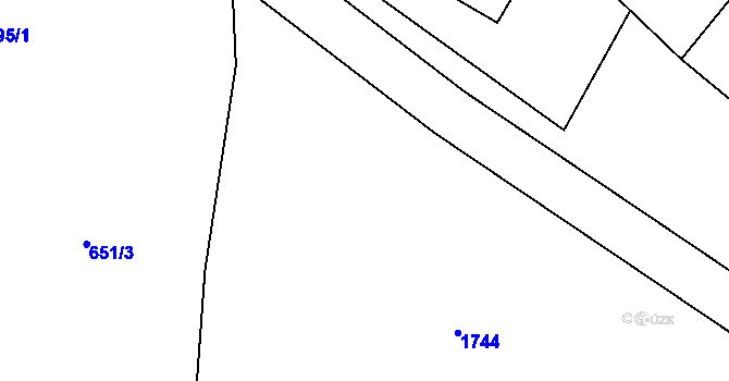 Parcela st. 651/5 v KÚ Drahotín, Katastrální mapa