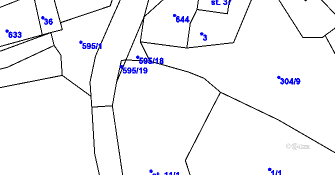 Parcela st. 11/2 v KÚ Načetín u Drahotína, Katastrální mapa