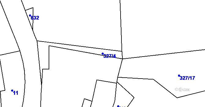 Parcela st. 327/4 v KÚ Načetín u Drahotína, Katastrální mapa
