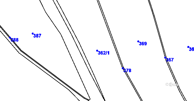 Parcela st. 362/1 v KÚ Načetín u Drahotína, Katastrální mapa