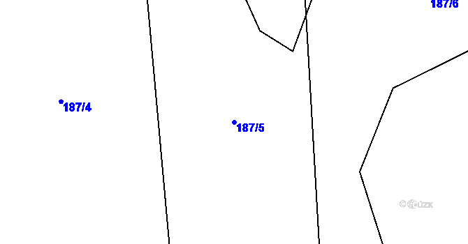 Parcela st. 187/5 v KÚ Načetín u Drahotína, Katastrální mapa