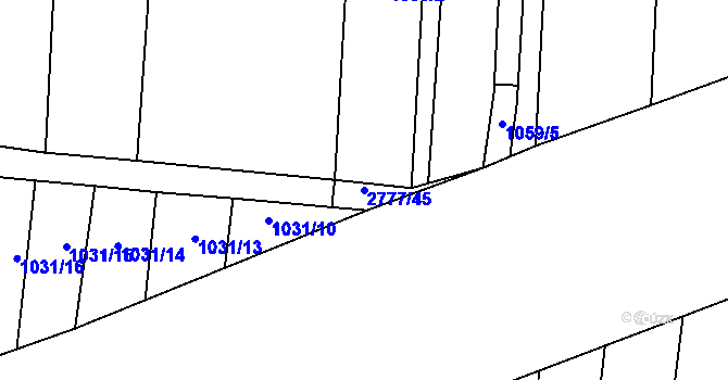 Parcela st. 2777/45 v KÚ Drahotuše, Katastrální mapa