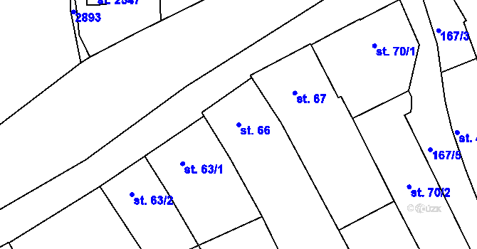 Parcela st. 66 v KÚ Drahotuše, Katastrální mapa