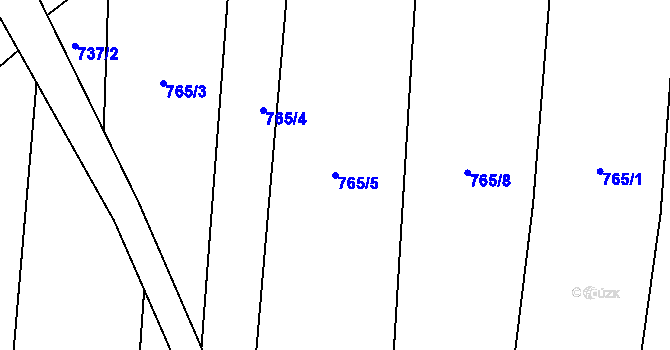 Parcela st. 765/5 v KÚ Drahotuše, Katastrální mapa