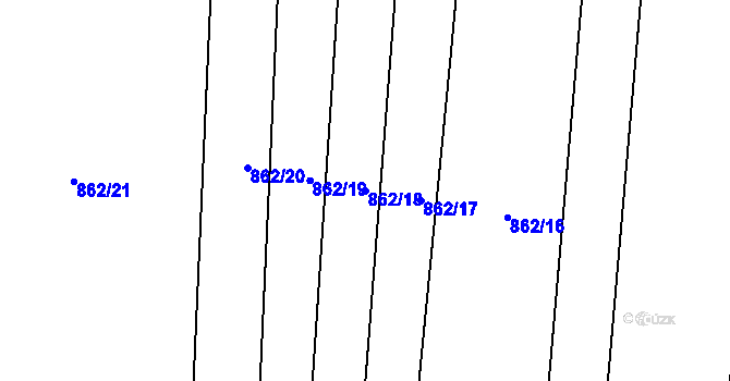 Parcela st. 862/18 v KÚ Drahotuše, Katastrální mapa