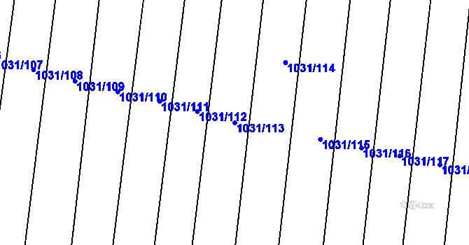 Parcela st. 1031/113 v KÚ Drahotuše, Katastrální mapa