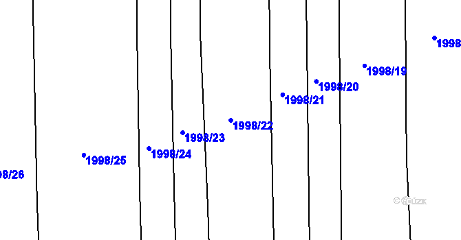Parcela st. 1998/22 v KÚ Drahotuše, Katastrální mapa