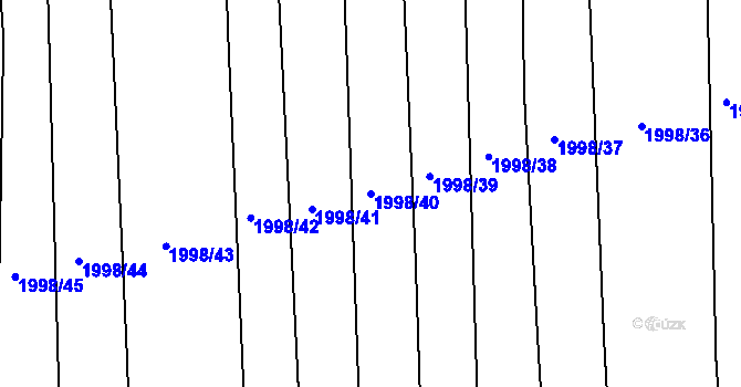 Parcela st. 1998/40 v KÚ Drahotuše, Katastrální mapa