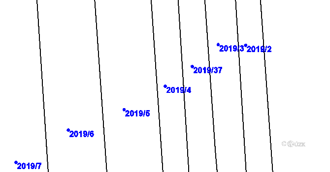 Parcela st. 2019/4 v KÚ Drahotuše, Katastrální mapa