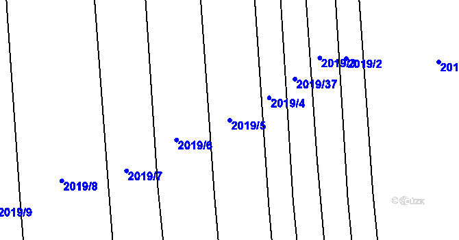 Parcela st. 2019/5 v KÚ Drahotuše, Katastrální mapa