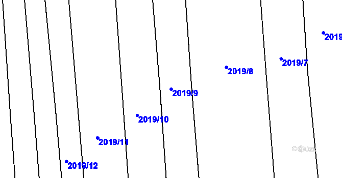 Parcela st. 2019/9 v KÚ Drahotuše, Katastrální mapa