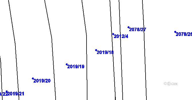 Parcela st. 2019/18 v KÚ Drahotuše, Katastrální mapa