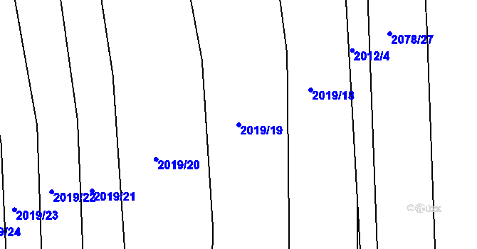Parcela st. 2019/19 v KÚ Drahotuše, Katastrální mapa