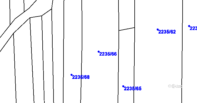 Parcela st. 2235/66 v KÚ Drahotuše, Katastrální mapa