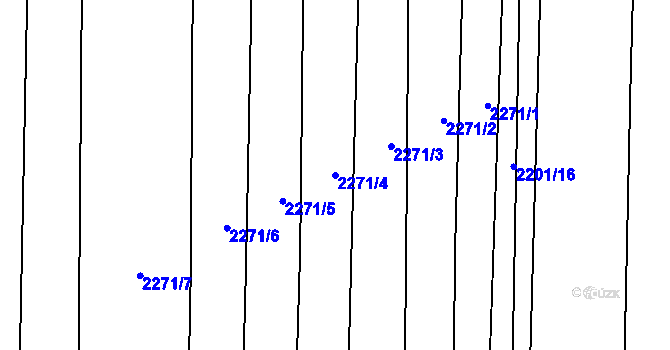 Parcela st. 2271/4 v KÚ Drahotuše, Katastrální mapa