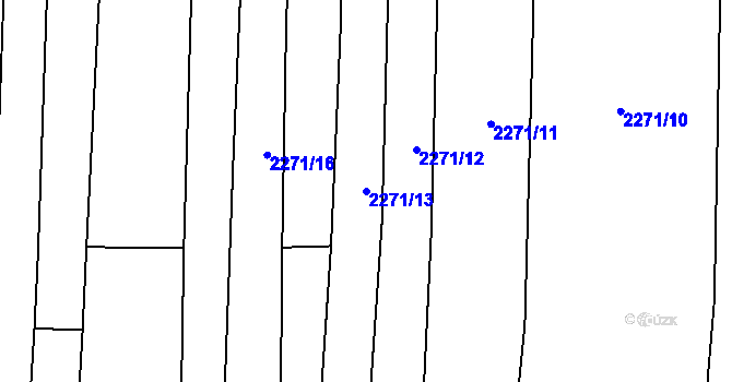 Parcela st. 2271/13 v KÚ Drahotuše, Katastrální mapa
