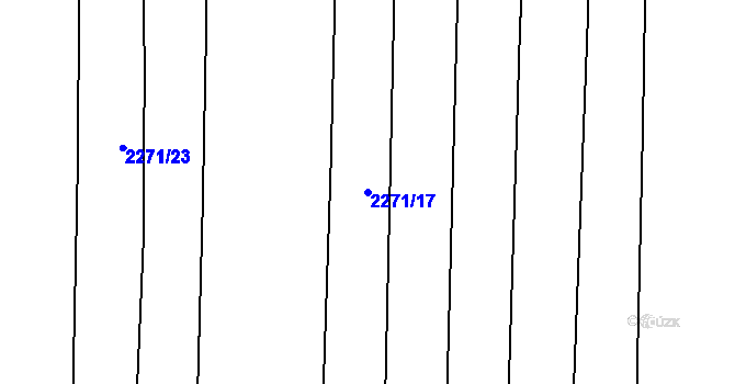 Parcela st. 2271/17 v KÚ Drahotuše, Katastrální mapa