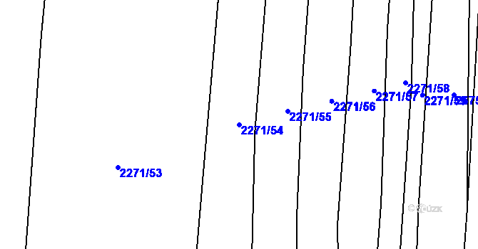 Parcela st. 2271/54 v KÚ Drahotuše, Katastrální mapa